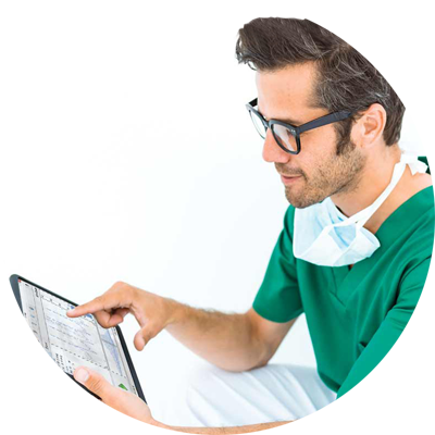 Physician using Cloud DX.