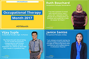 Occupational Therapy Month 2017 Featuring 3 Occupational Therapists: Ruth Bouchard, Vijay Suple And Janice Santos At Closing The Gap Healthcare.