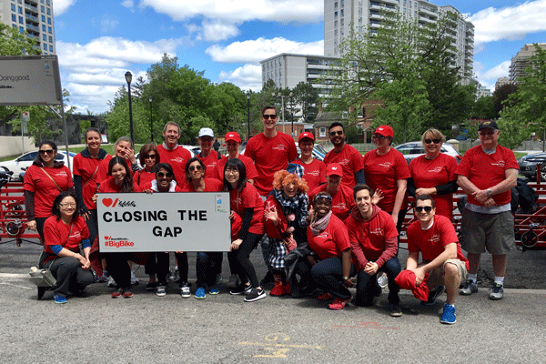 Closing The Gap Healthcare Donation To Heart And Stroke's Big Bike Ride.